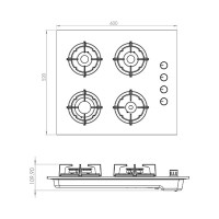 Варильна поверхня KUMTEL KO-40TAHDF MAGIC GLASS