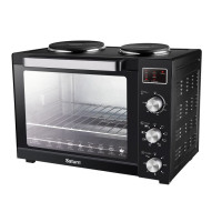 Духовка SATURN ST-EC3306 (чорна,конвекція,гриль,2 бліна,60л)