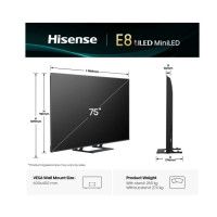 Телевізор HISENSE 75E8Q Smart TV