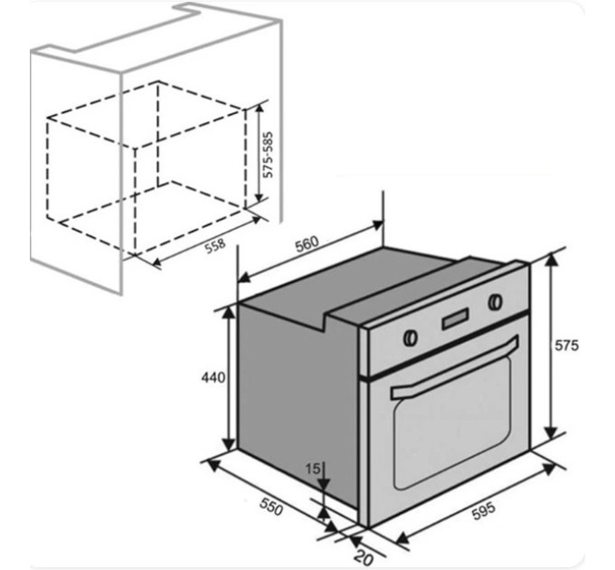 Духова шафа KUMTEL EKO B66-SF2 (DDT) WHITE