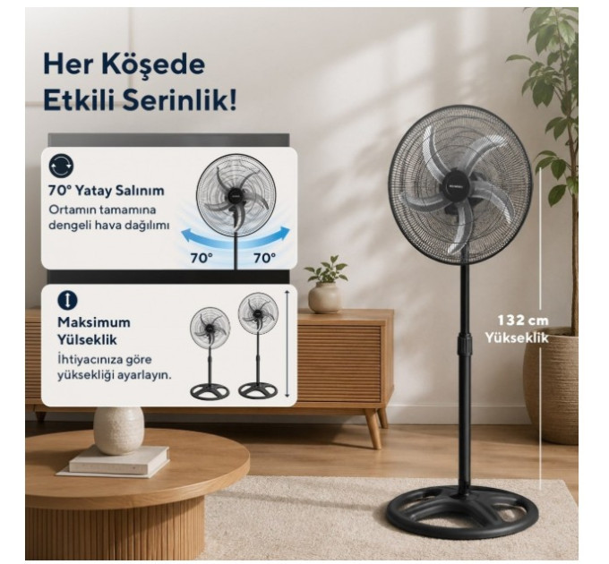Вентилятор підлоговий Kumtel KTF-340