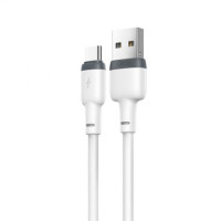 USB кабель XO Type-C NB208 Liquid Silicone 2.1A/1m White