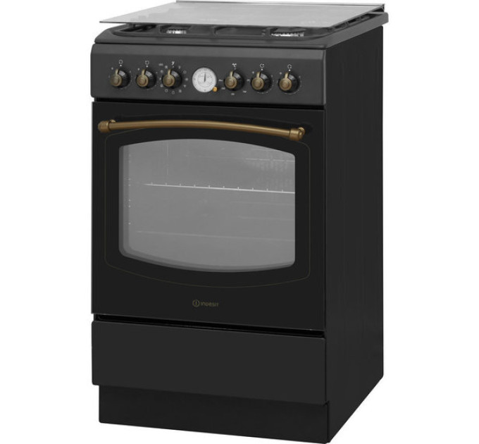 Плита комбінована Indesit IS5G8MHA/E (ретро, антацит)