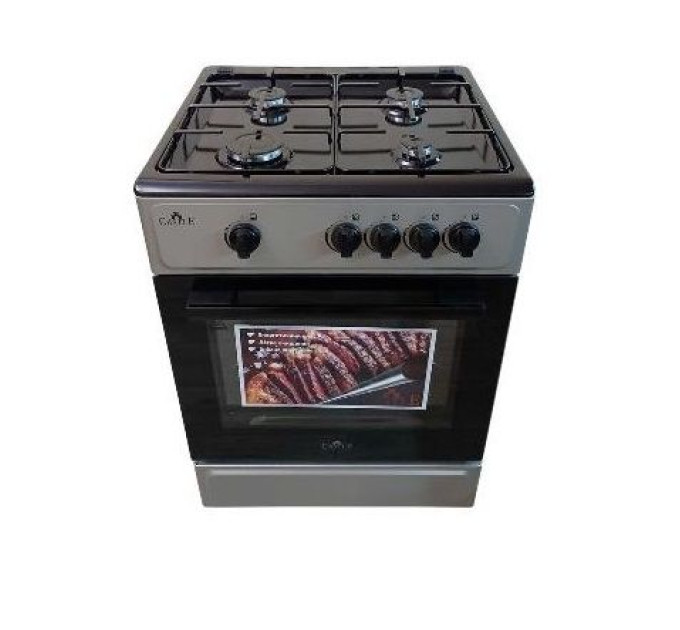 Плита газова CASTLE CG-60G (сіра/чорна) без кришки