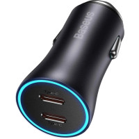 АЗП Baseus Golden Contactor Pro Dual Fast Charger Car Charger C+C 40W Dark Gray (CGJP000013)