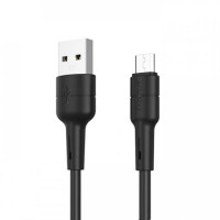 USB кабель Borofone BX30 Silicone Micro 1m Black