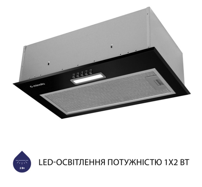 Витяжка Minola HBI 5614 BL 1000 LED (повновбудована)