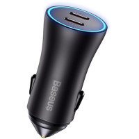 АЗП Baseus Golden Contactor Pro Dual Fast Charger Car Charger C+C 40W Dark Gray (CGJP000013)