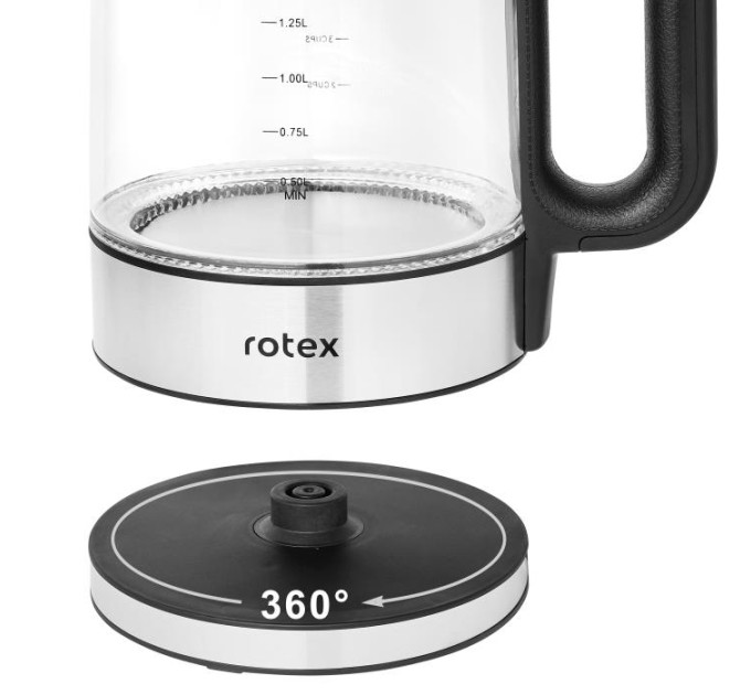 Чайник Rotex RKT84-GS (скло, підсвітка)