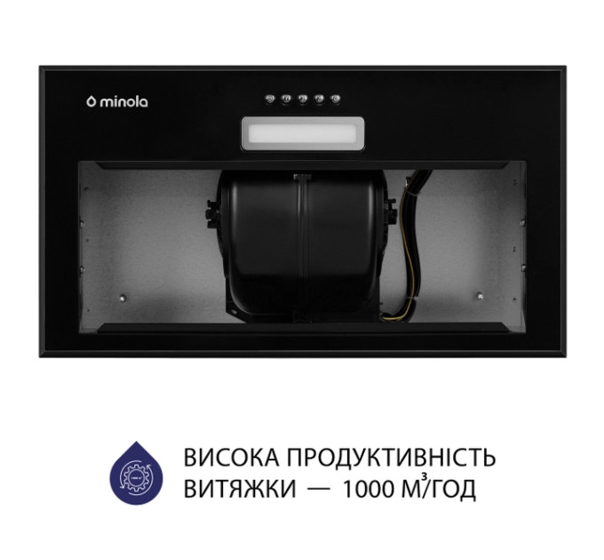 Витяжка Minola HBI 5614 BL 1000 LED (повновбудована)