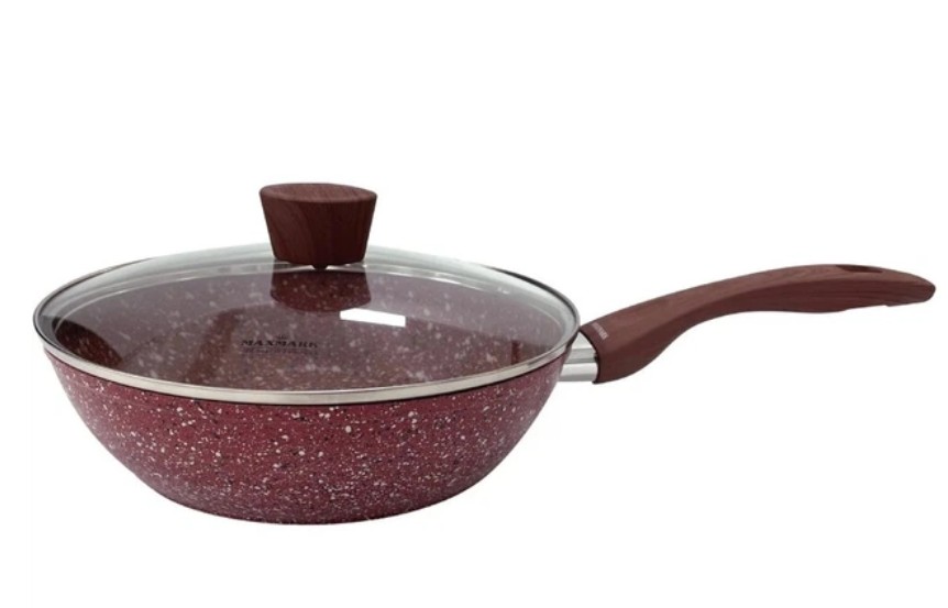 Сковорідка з кришкою MAXMARK MK-FP9124 Granite Stewpan 24см