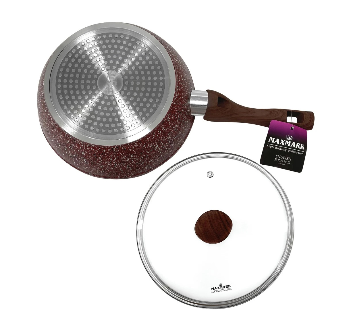 Сковорідка з кришкою MAXMARK MK-FP9126 Granite Stewpan 26см