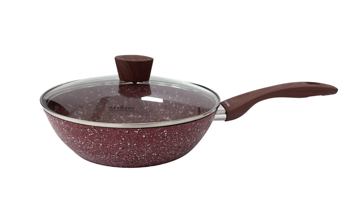 Сковорідка з кришкою MAXMARK MK-FP9128 Granite Stewpan 28см