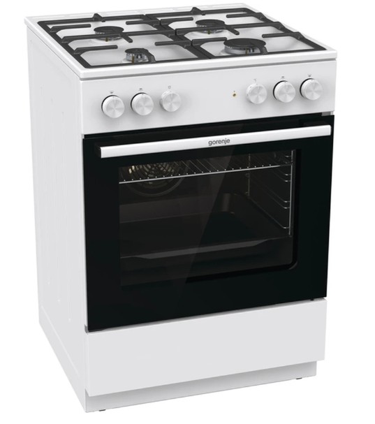 Плита комбінована Gorenje GK6A40WFFM (чавунні решітки, гриль, конвекція)