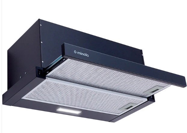 Витяжка Minola HTLS 6734 BL 1100 LED GLASS (телескопічна)