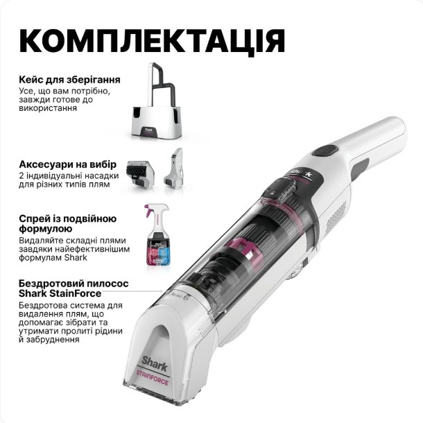 Порохотяг Shark Stain-Destroying Spot HX100EUT (стік, миючий плямовивідник)