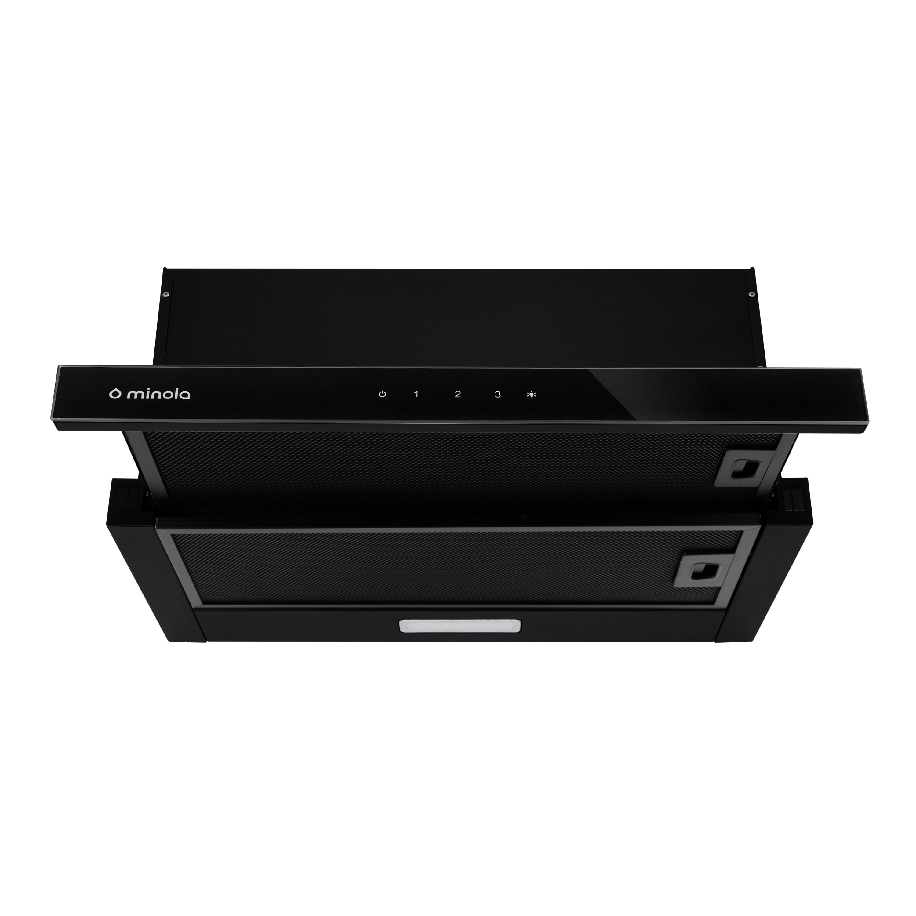 Витяжка Minola HTLS 6634 BLF 1000 LED GLASS (телескопічна)