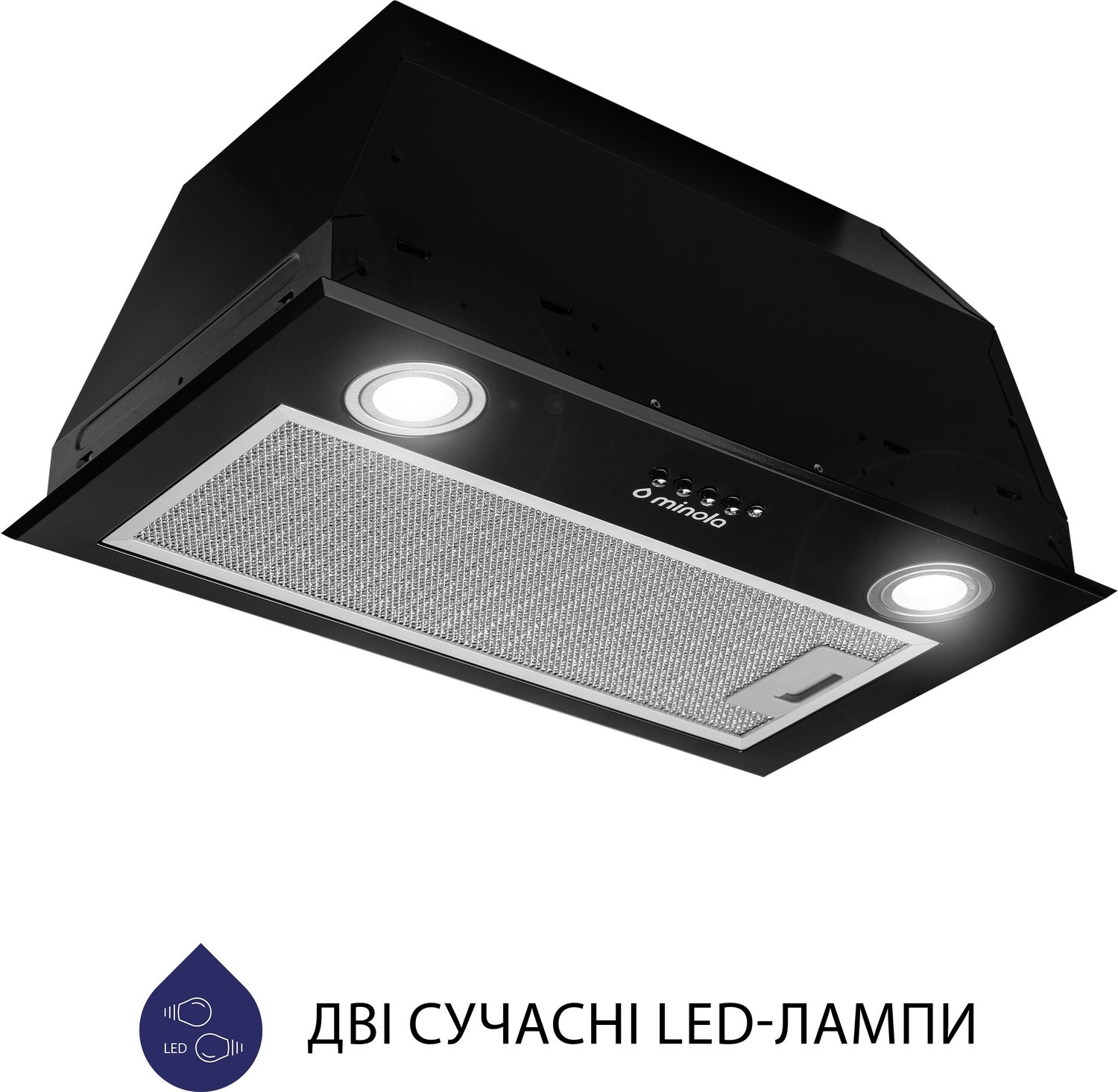 Витяжка Minola HBI 5722 BL 1200 LED (повновбудована)