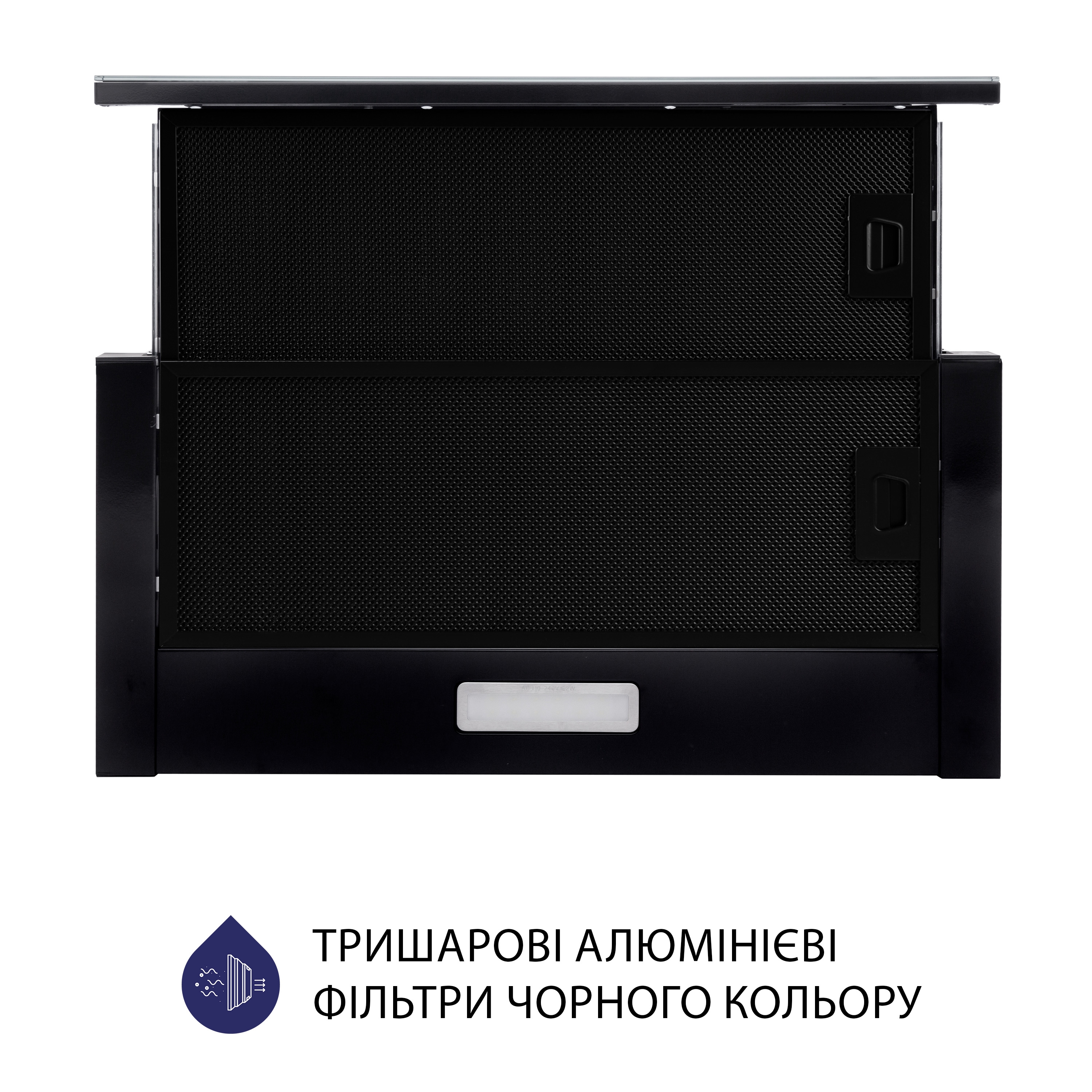 Витяжка Minola HTLS 6634 BLF 1000 LED GLASS (телескопічна)