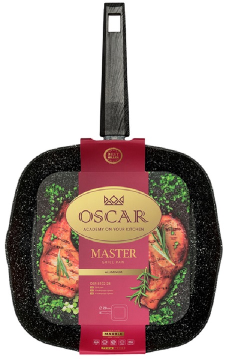 Сковорода OSCAR MASTER гриль 28 см б/кришки