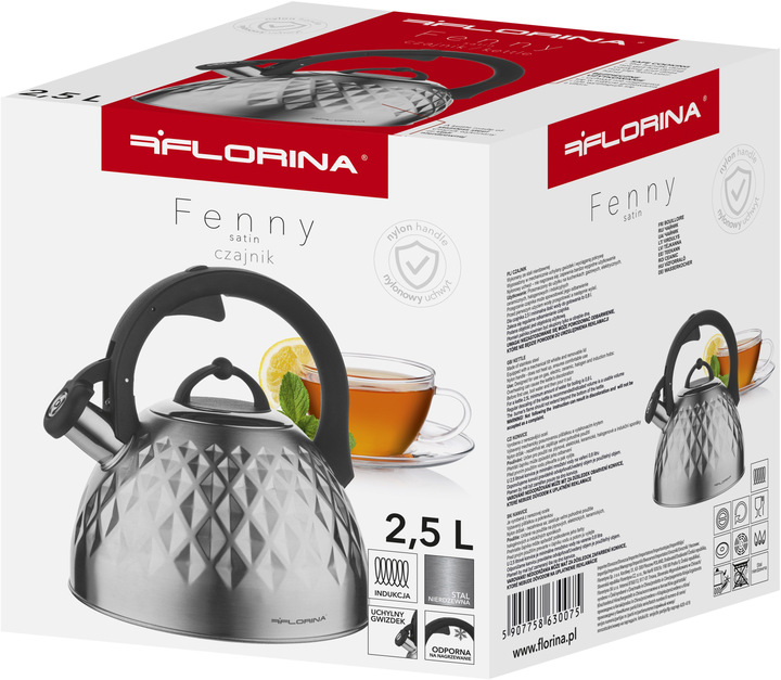 Чайник з свистком FLORINA 5C0225 FENNY SATIN (2,5л)