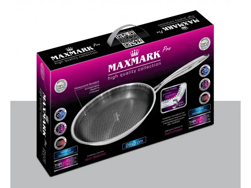 Сковорідка MAXMARK MK-HC6726 Triply 26см б/кр