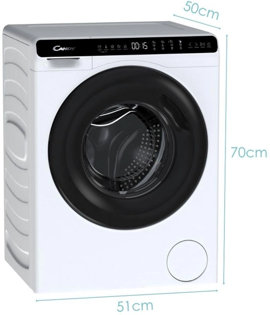 Пральна машина Candy CW50-BP12307WU1-S (компакт-70 см висота, 5 кг)